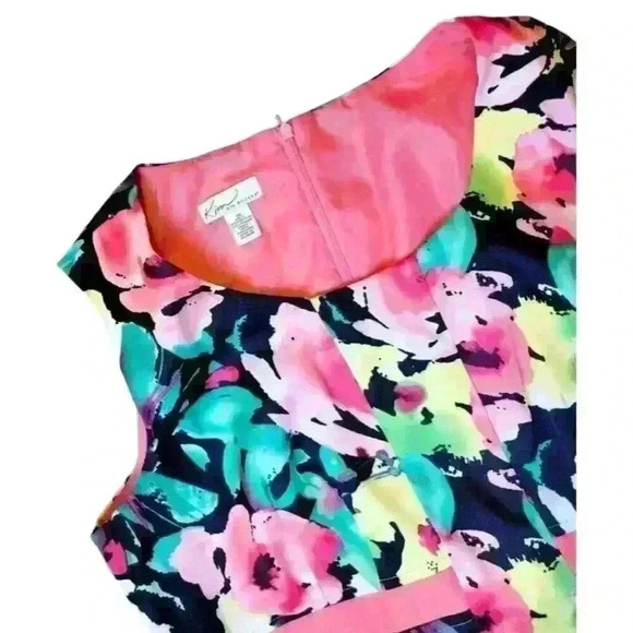 KIM ROGERS Womans FLORAL Dress Lined Top STRETCH Multi Color size 18 - Picture 5 of 5